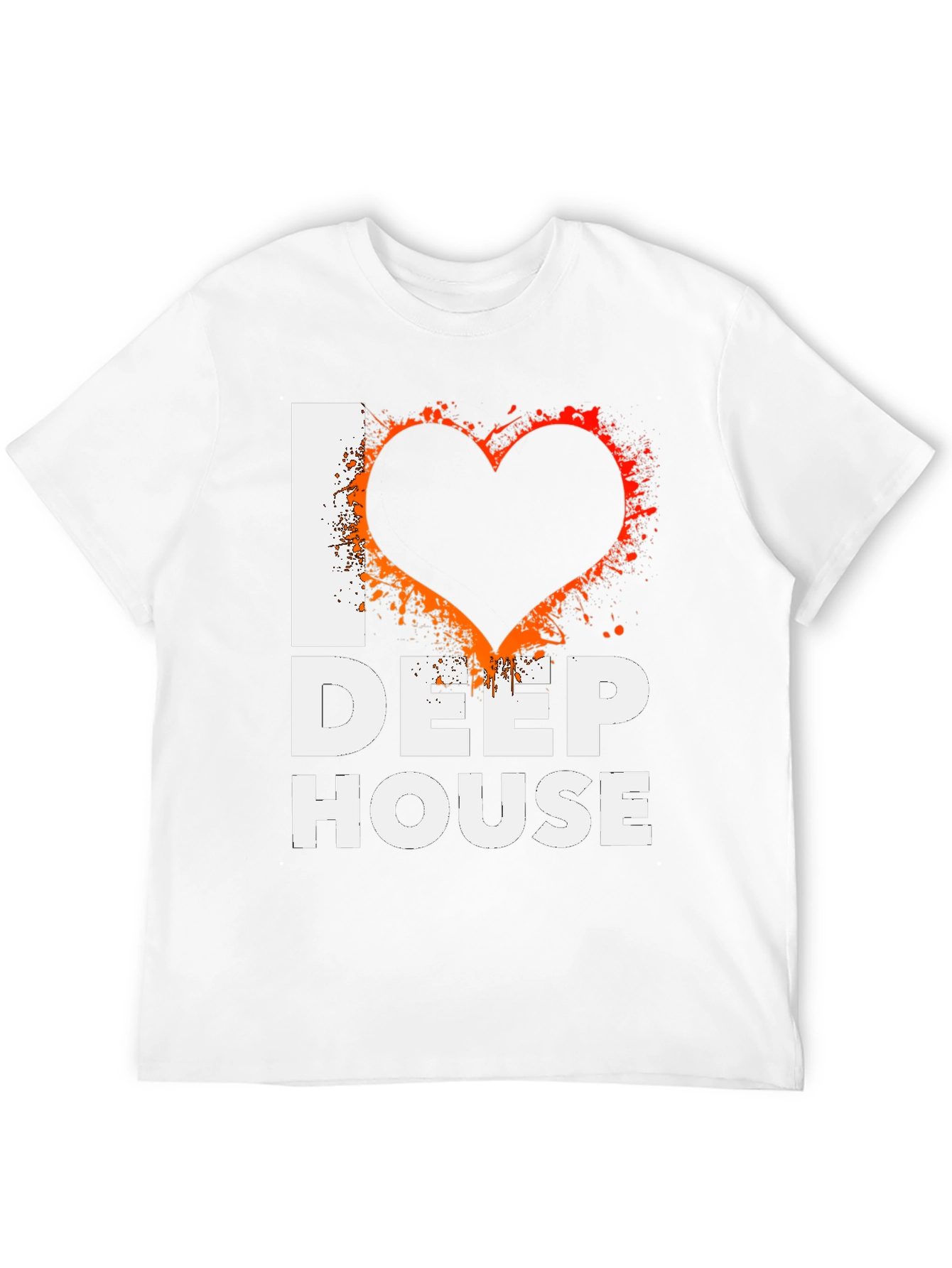 I Love Deep House Black Graphic Tee