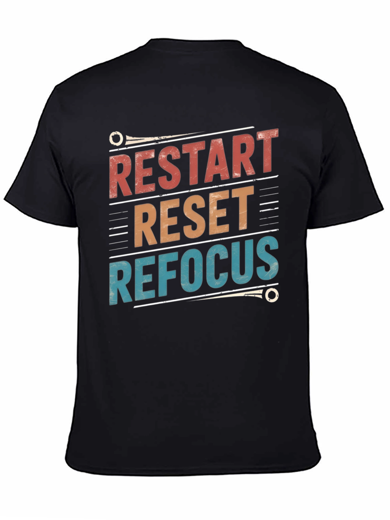 Restart Reset Refocus Graphic T-Shirt