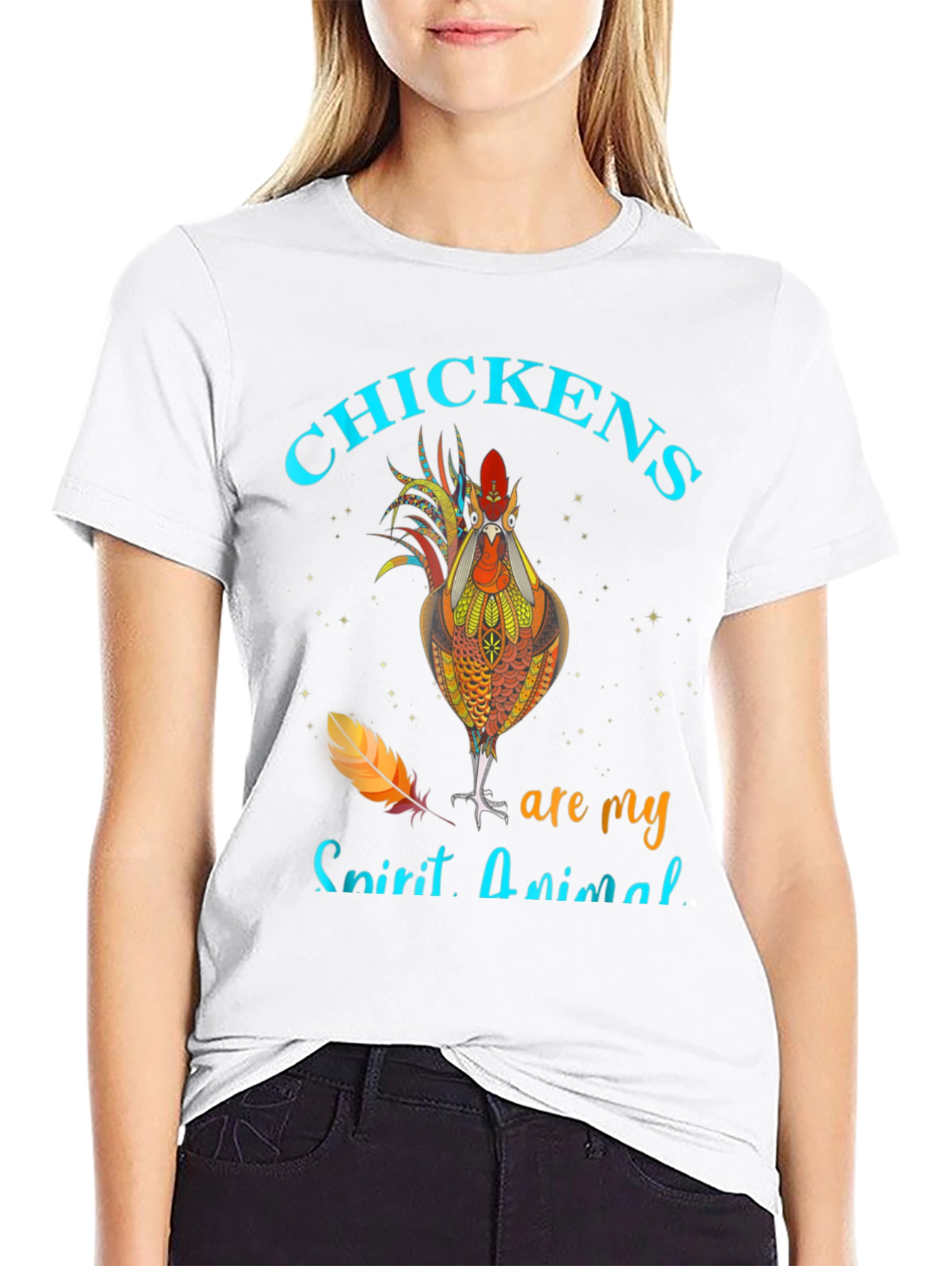 Chicken Spirit Animal Graphic T-Shirt
