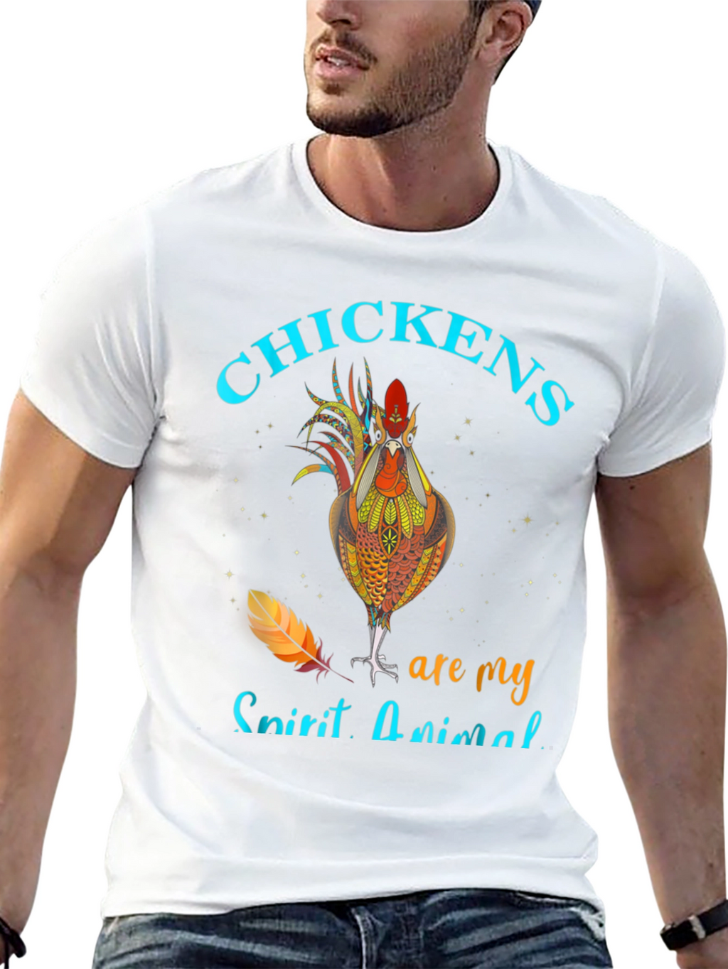 Chicken Spirit Animal Graphic T-Shirt