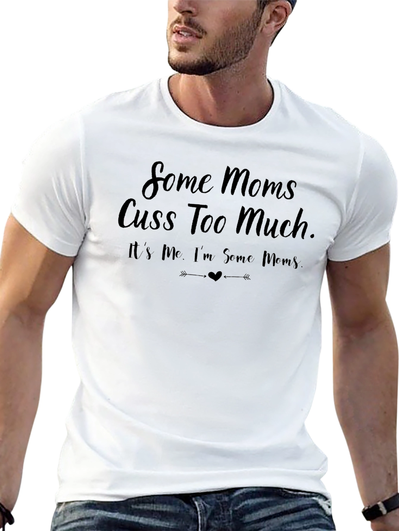 Funny Some Moms Cuss Black Graphic Tee
