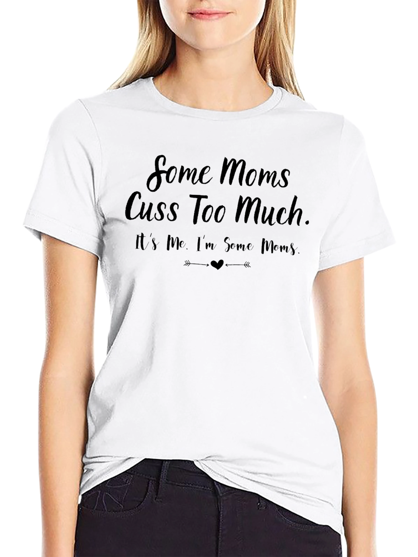 Funny Some Moms Cuss Black Graphic Tee