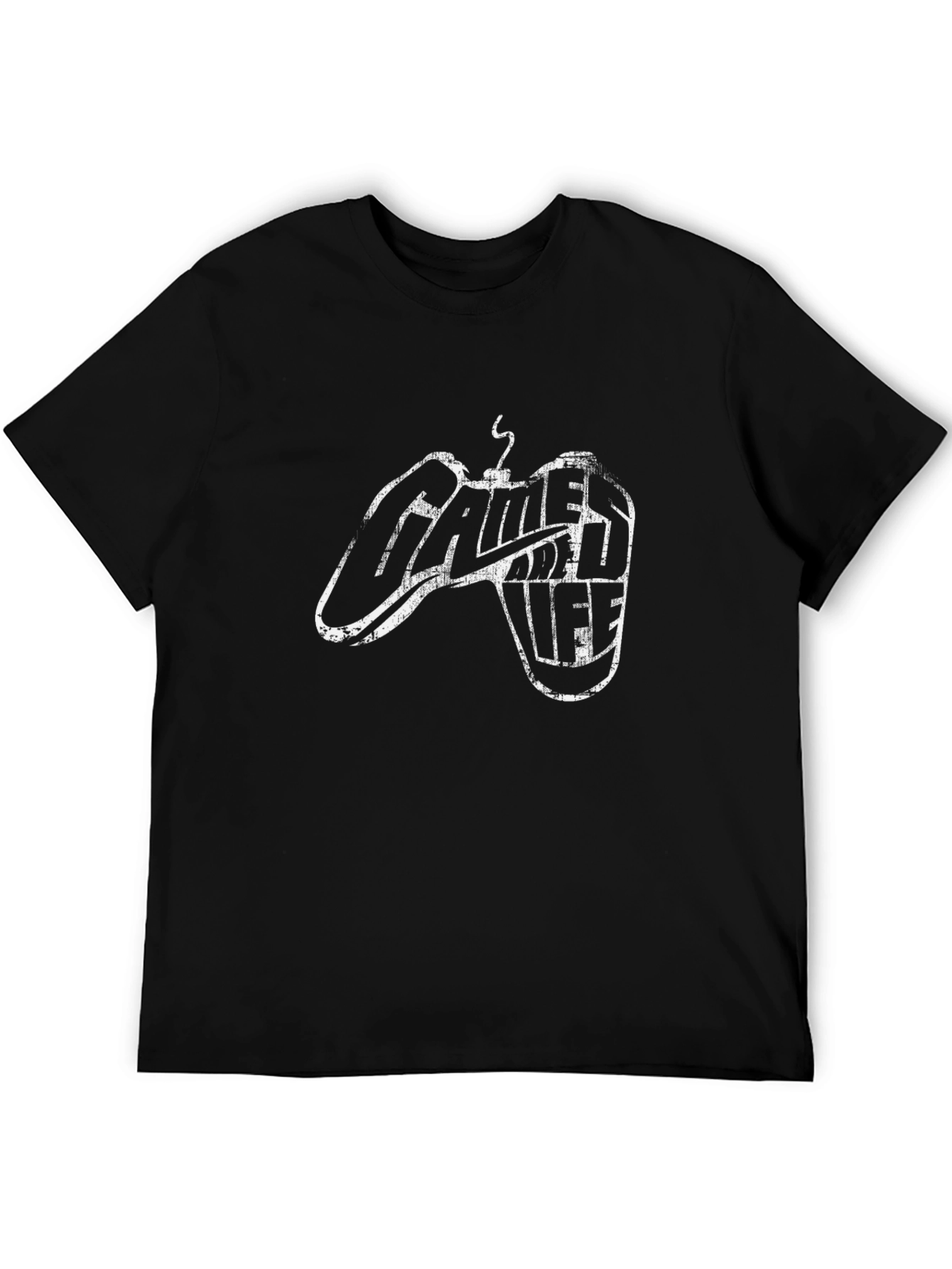 Gamer Life Black Graphic Tee - Controller Design