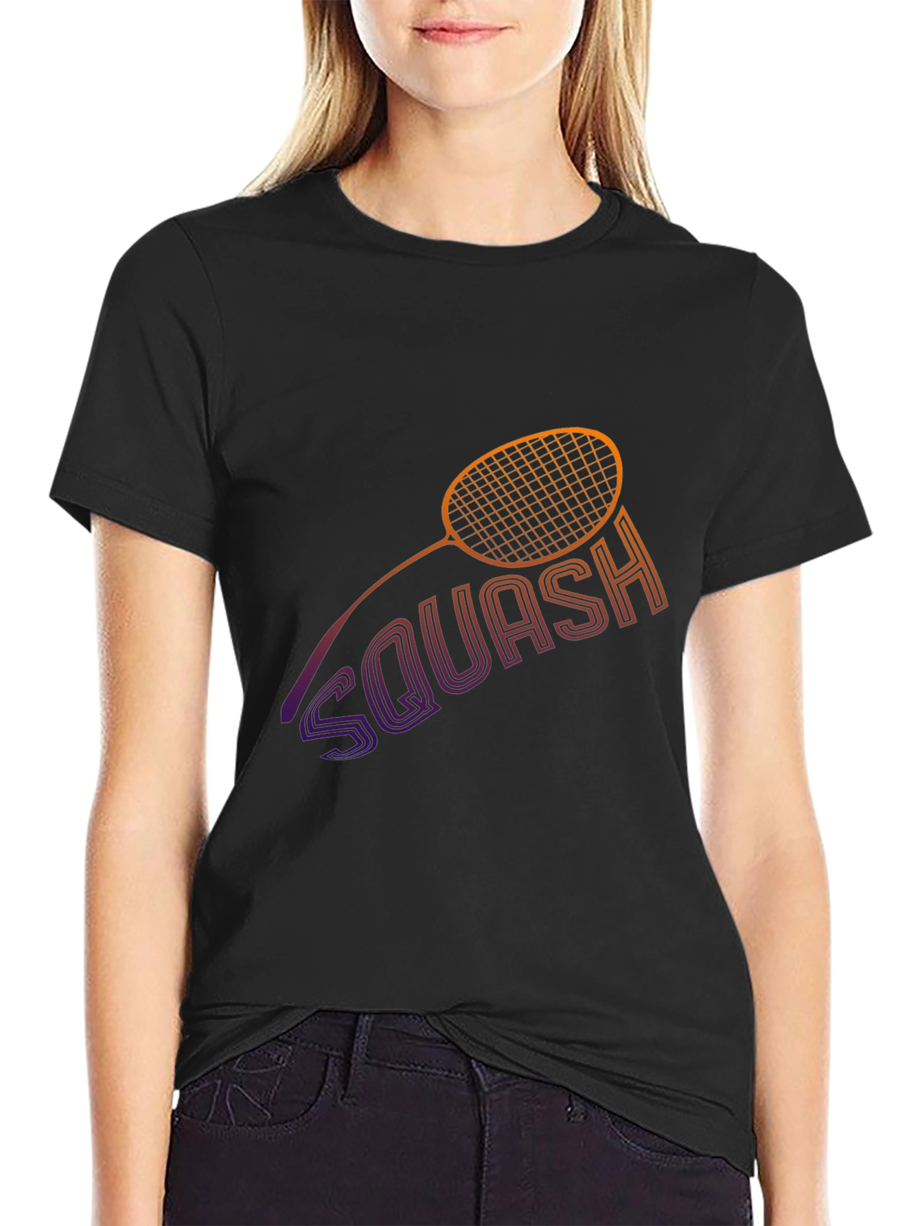 Squash Racket Graphic Tee - Sporty Style