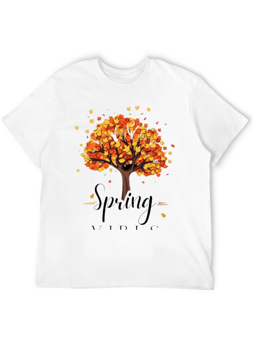 Autumn Tree Graphic Black T-Shirt