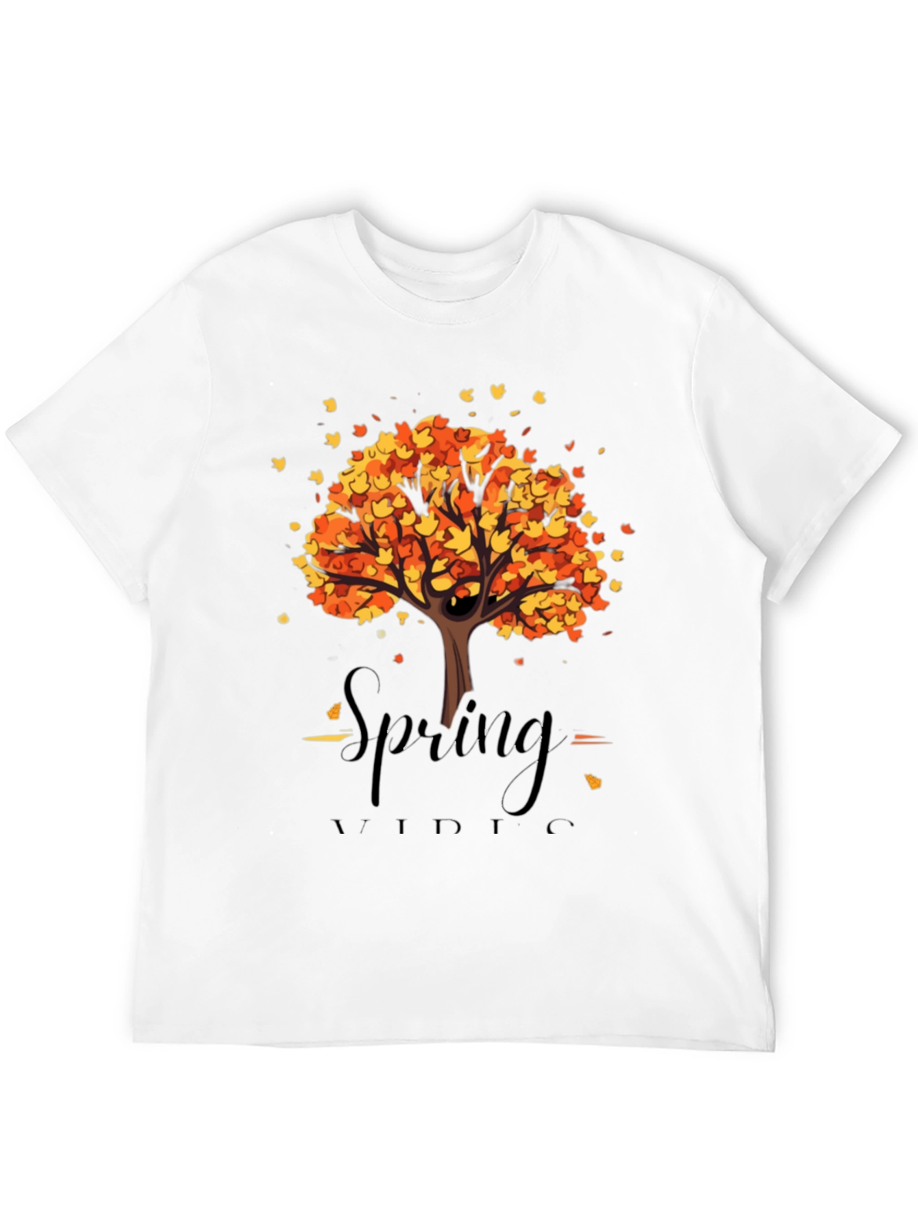 Autumn Tree Graphic Black T-Shirt