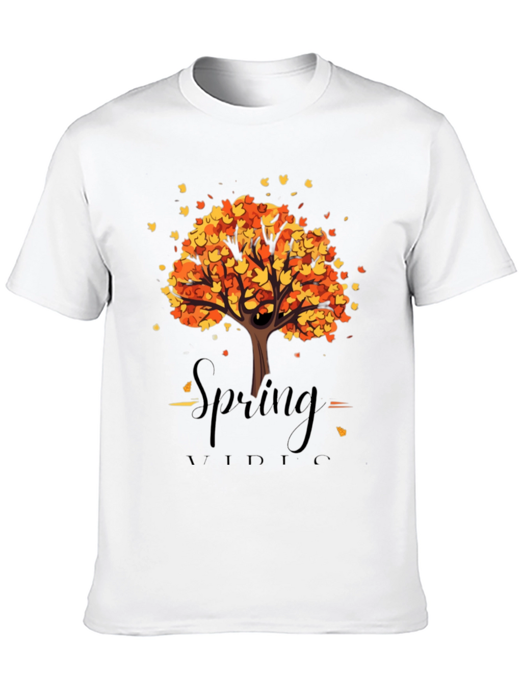 Autumn Tree Graphic Black T-Shirt