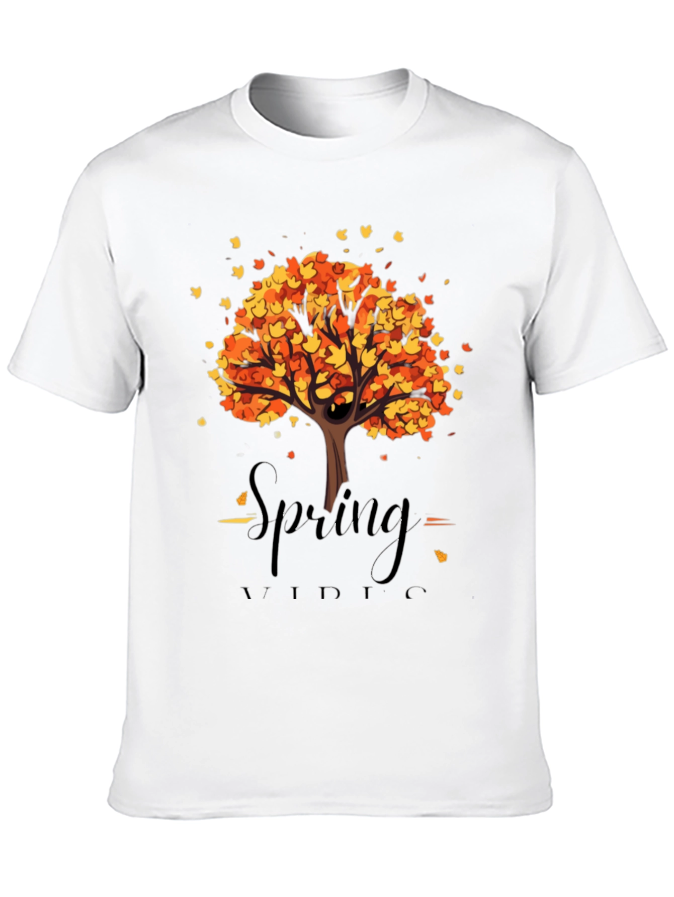 Autumn Tree Graphic Black T-Shirt