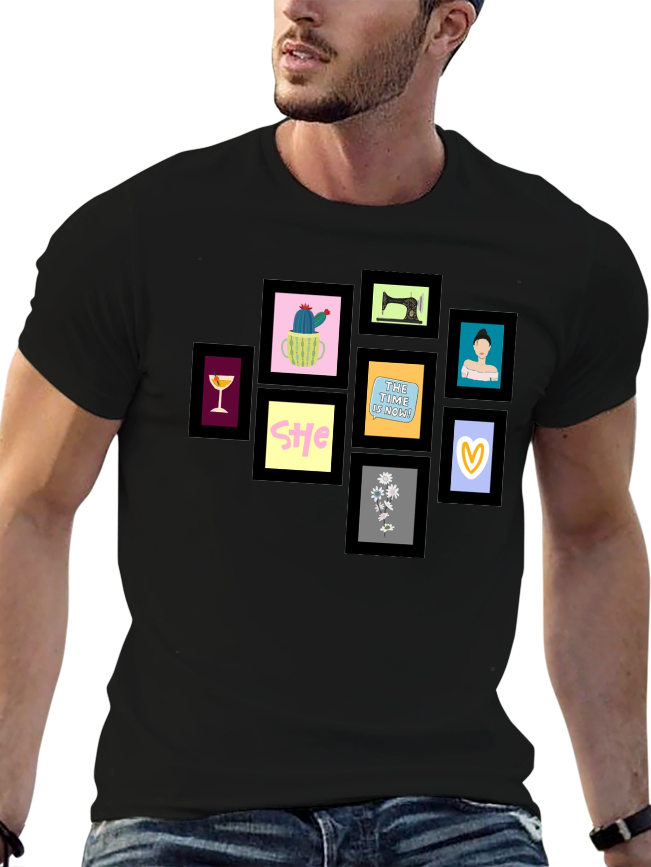 Framed Art Black T-Shirt