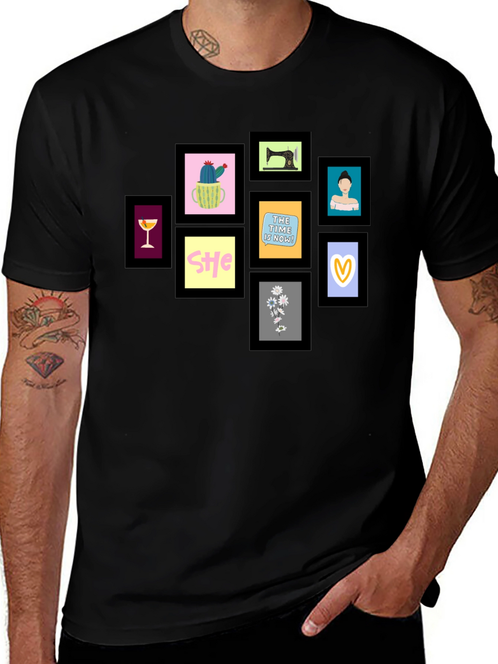 Framed Art Black T-Shirt