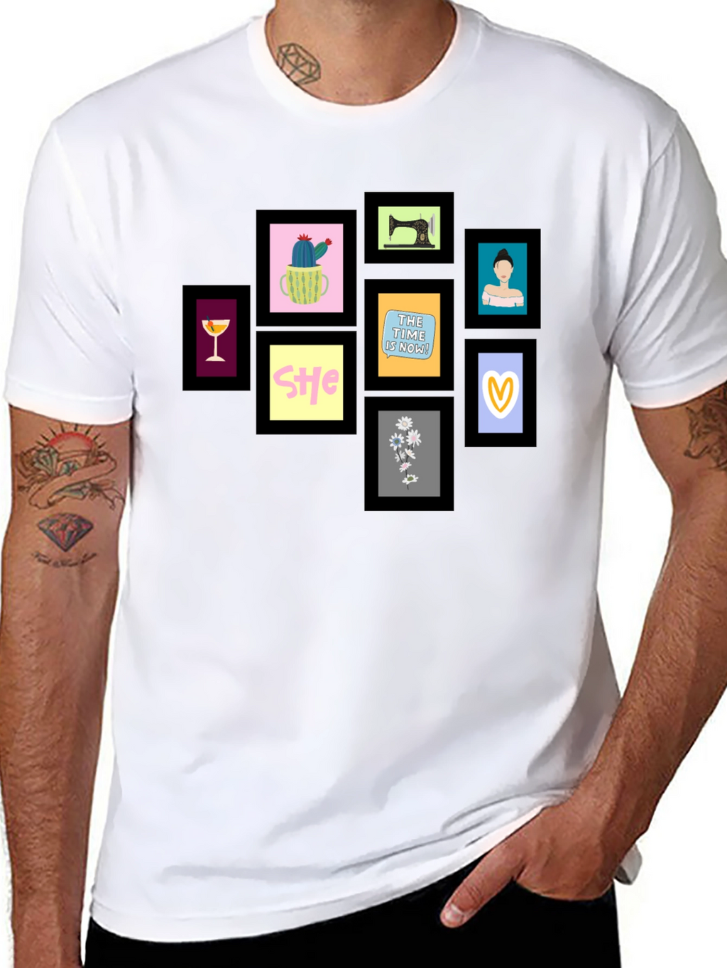 Framed Art Black T-Shirt