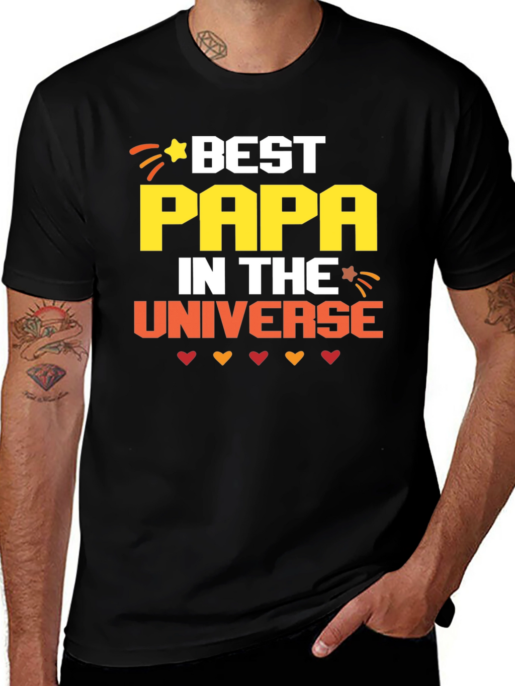 Best Papa in the Universe Graphic T-Shirt