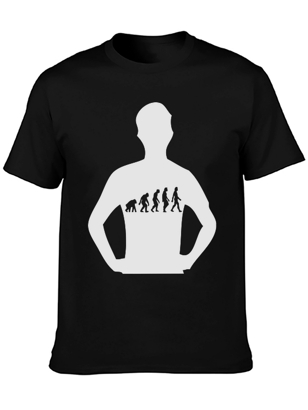 Evolution Graphic Tee - Black Cotton T-Shirt
