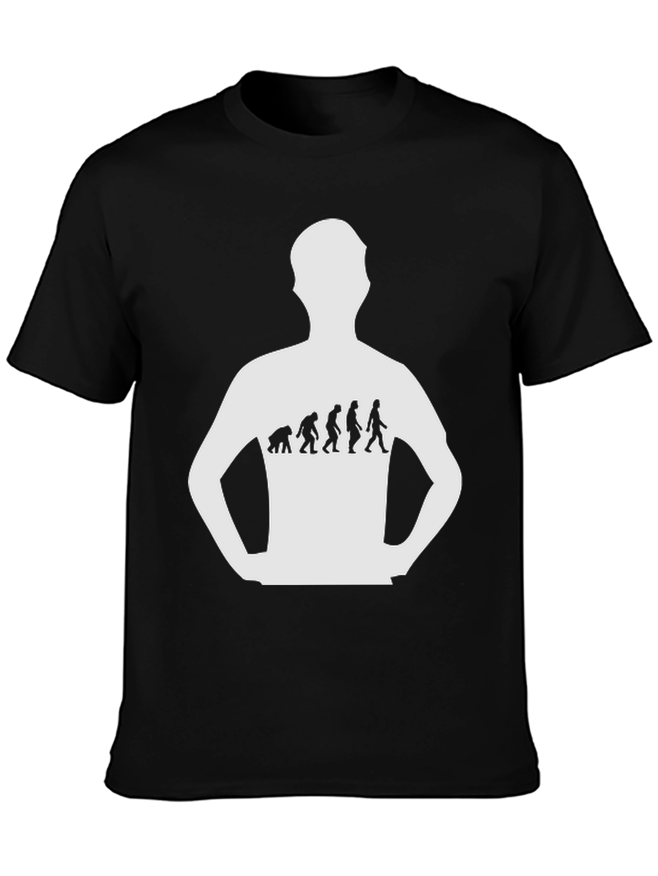 Evolution Graphic Tee - Black Cotton T-Shirt