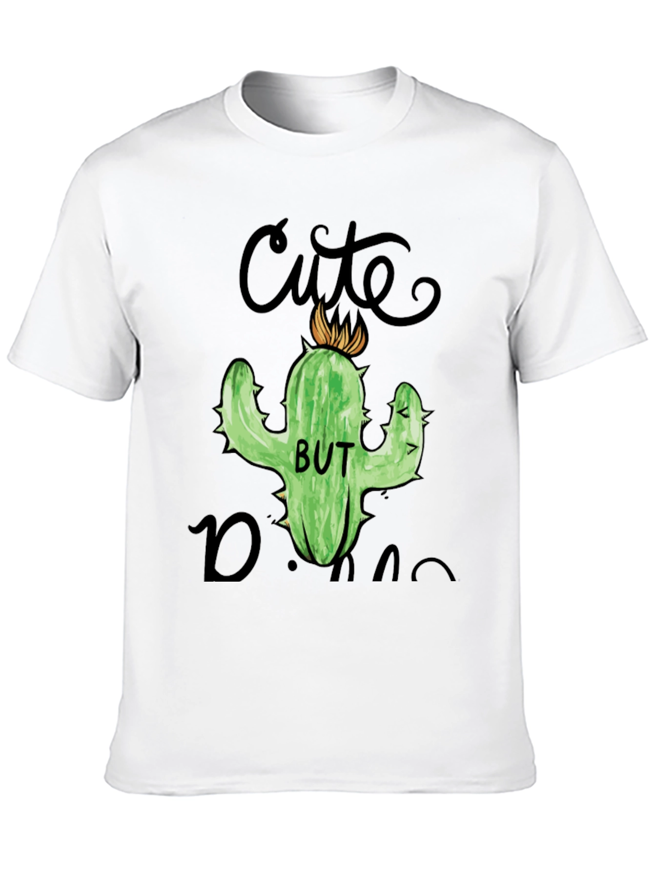 Cute But Dangerous Cactus Graphic T-Shirt
