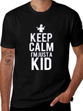 Keep Calm Im Just a Kid Black T-Shirt