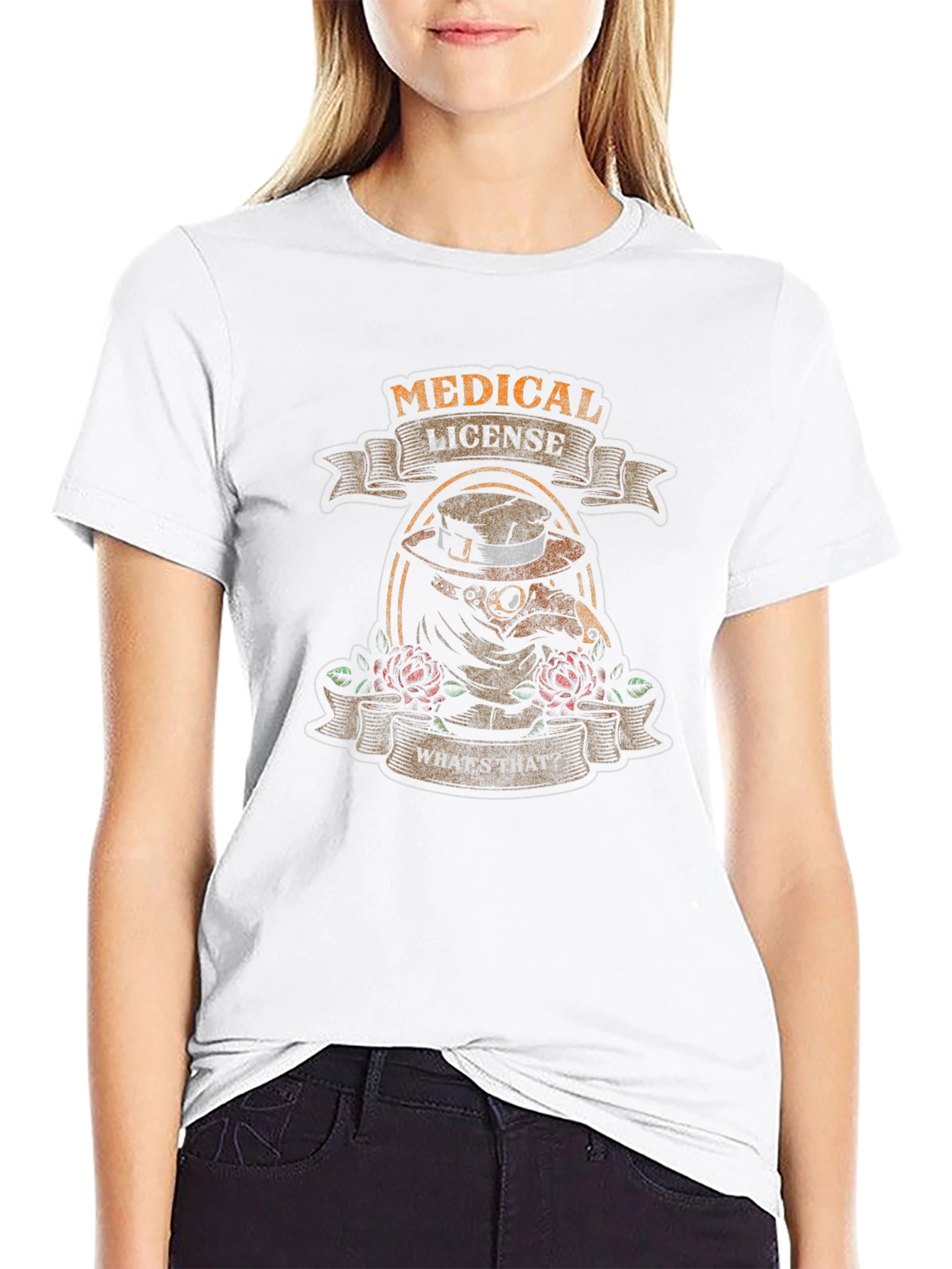 Medical License Plague Doctor Graphic T-Shirt