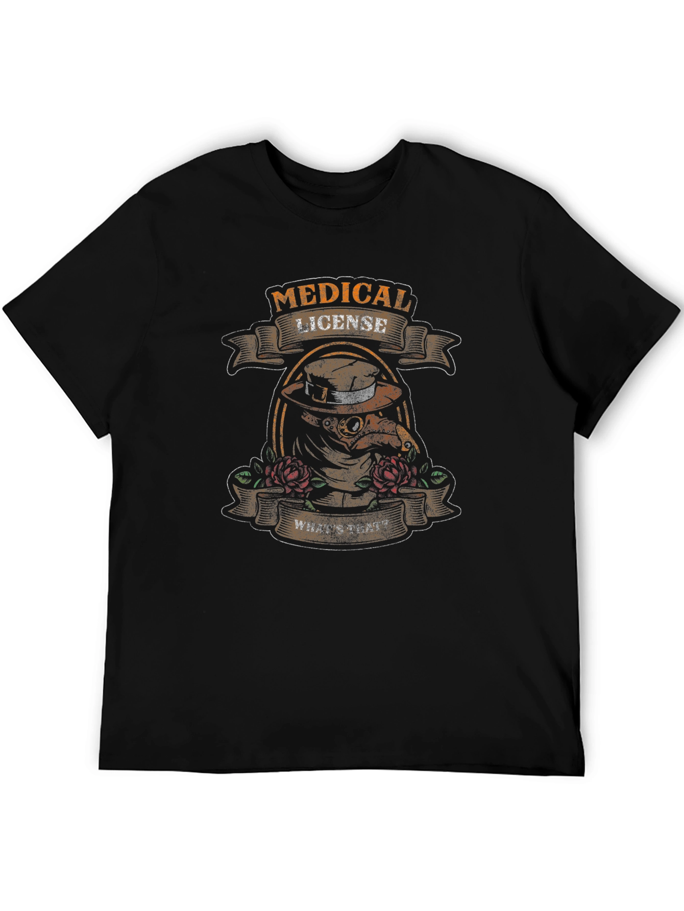 Medical License Plague Doctor Graphic T-Shirt