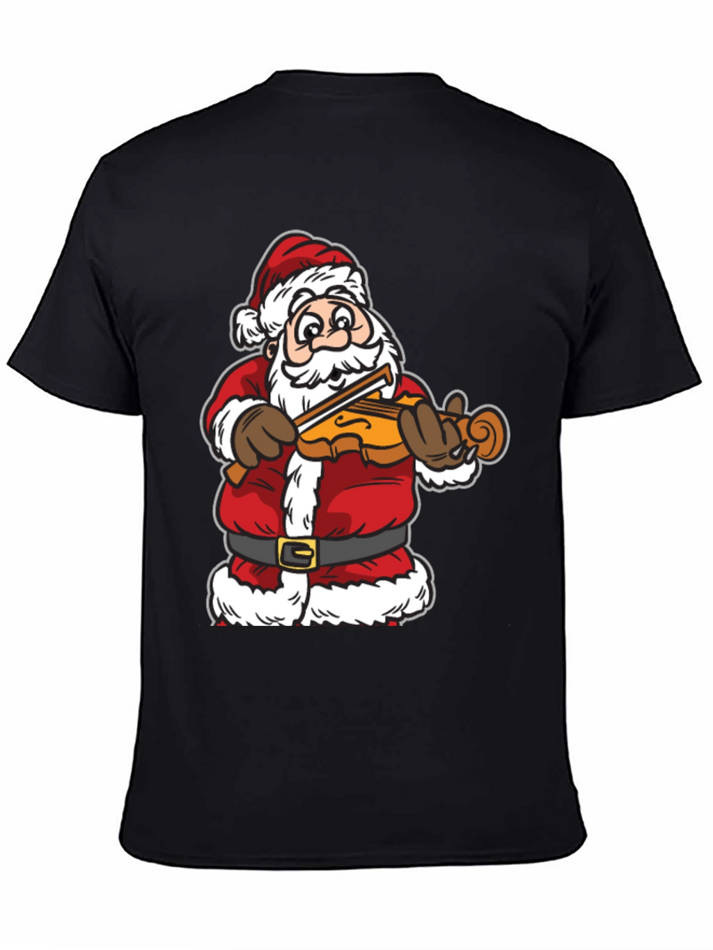 Santa Playing Violin T-Shirt - Holiday Cheer