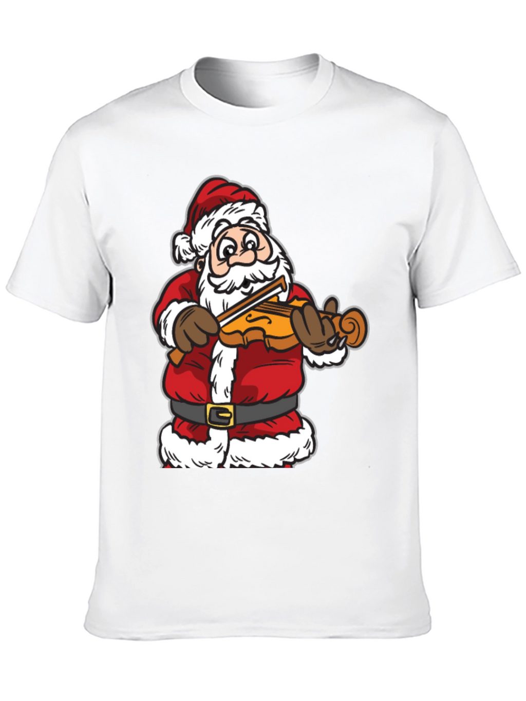 Santa Playing Violin T-Shirt - Holiday Cheer