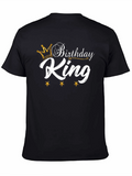 Birthday King Graphic T-Shirt - Black