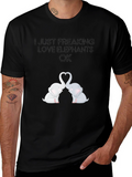 I Love Elephants Graphic Tee