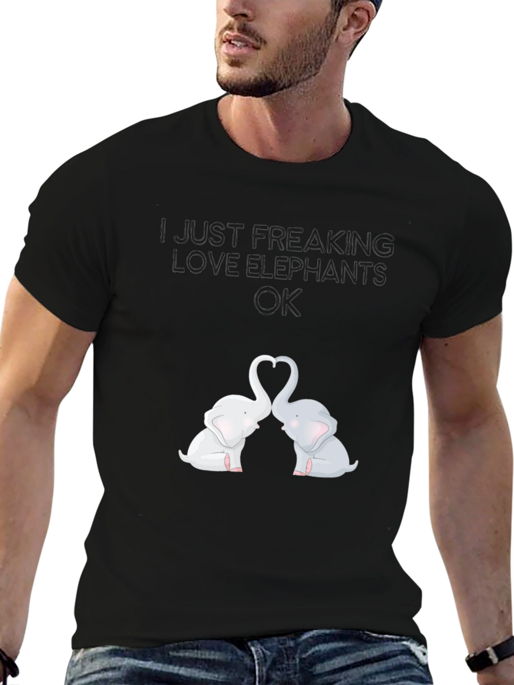 I Love Elephants Graphic Tee