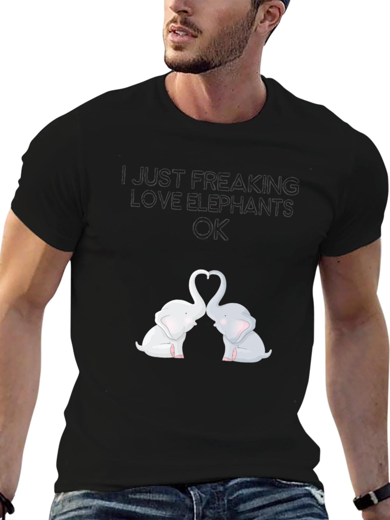 I Love Elephants Graphic Tee