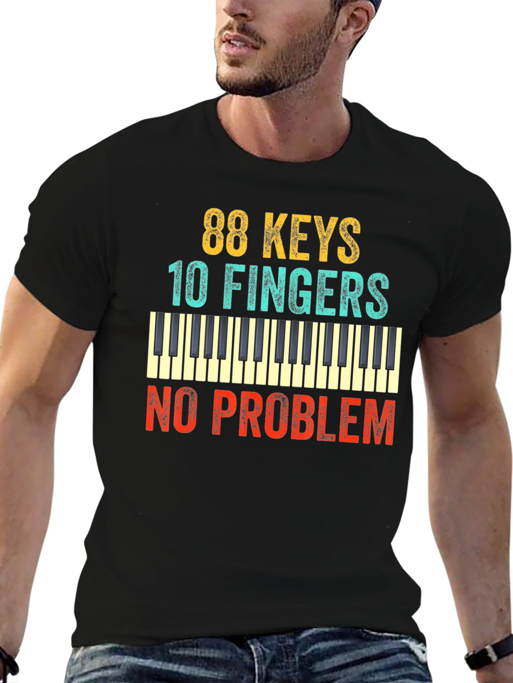 88 Keys 10 Fingers No Problem T-Shirt