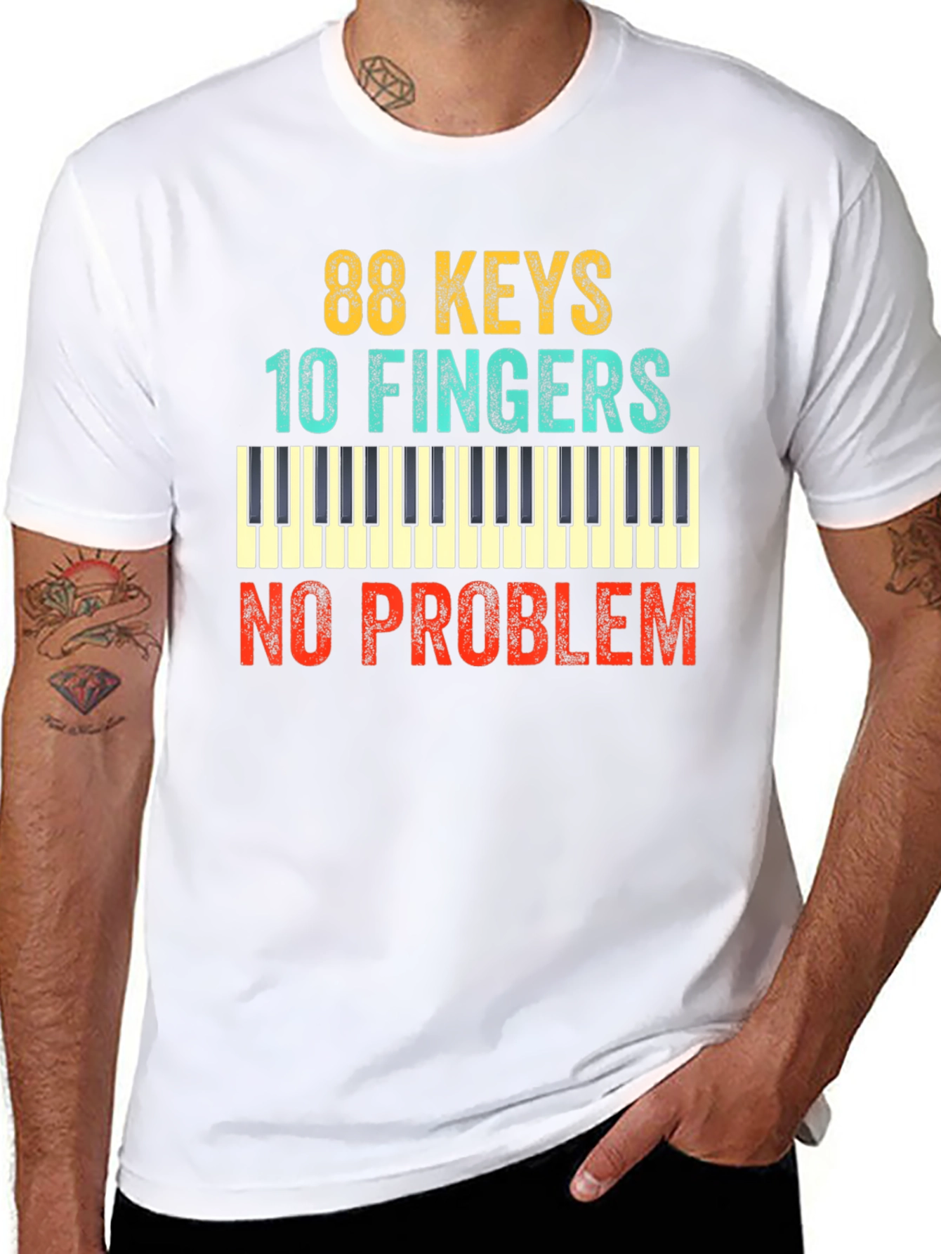 88 Keys 10 Fingers No Problem T-Shirt