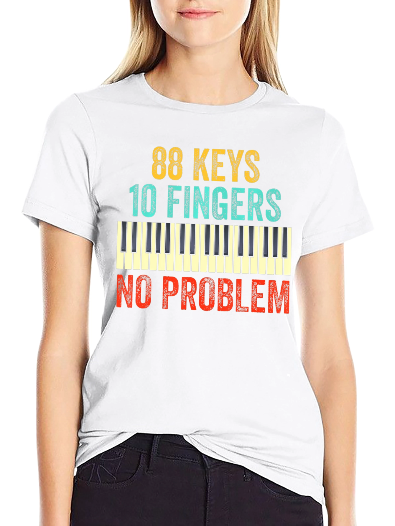 88 Keys 10 Fingers No Problem T-Shirt