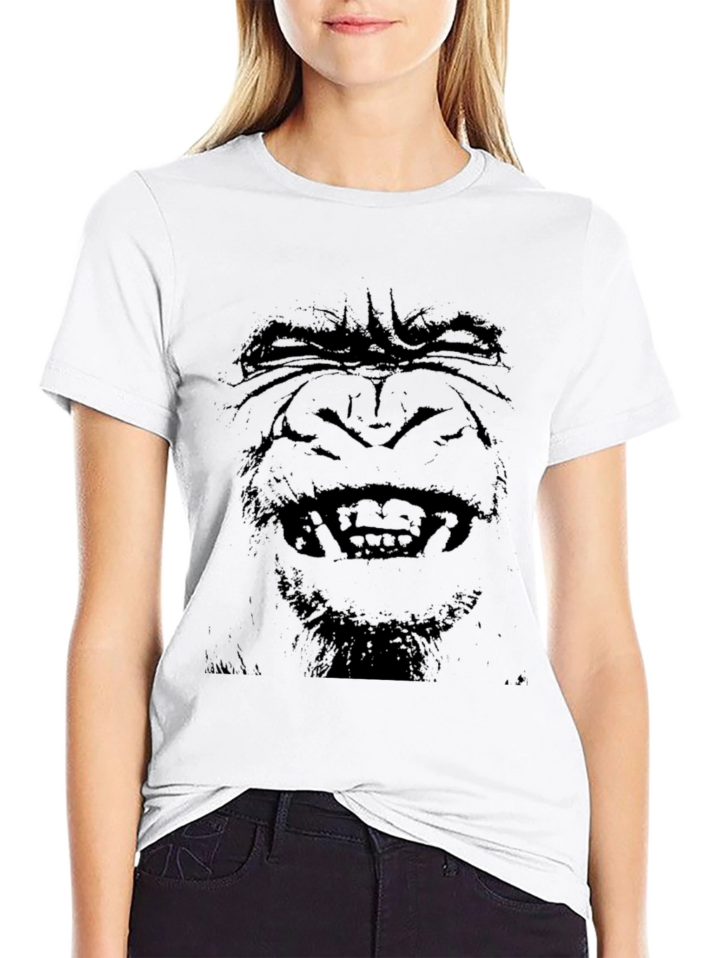 Mens Black Gorilla Graphic T-Shirt