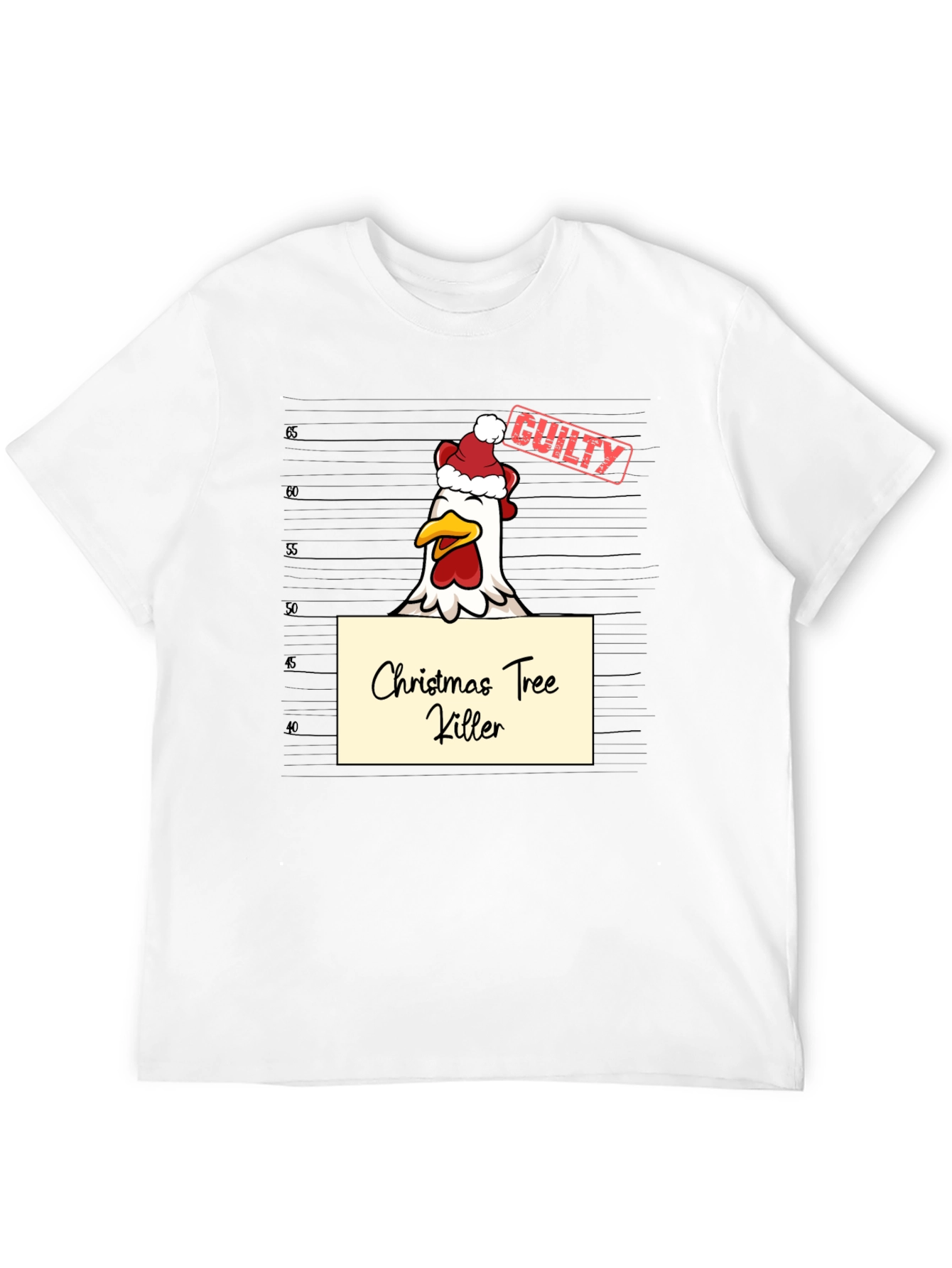Funny Christmas Chicken T-Shirt - Guilty!