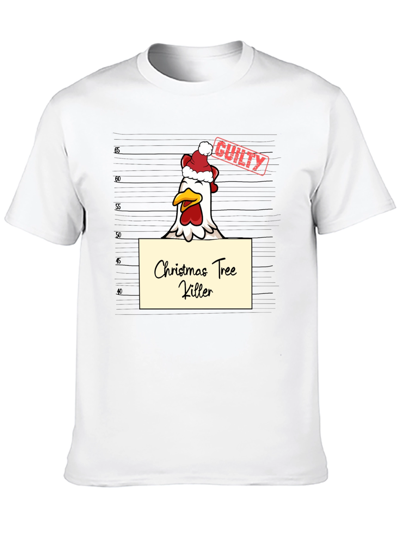 Funny Christmas Chicken T-Shirt - Guilty!