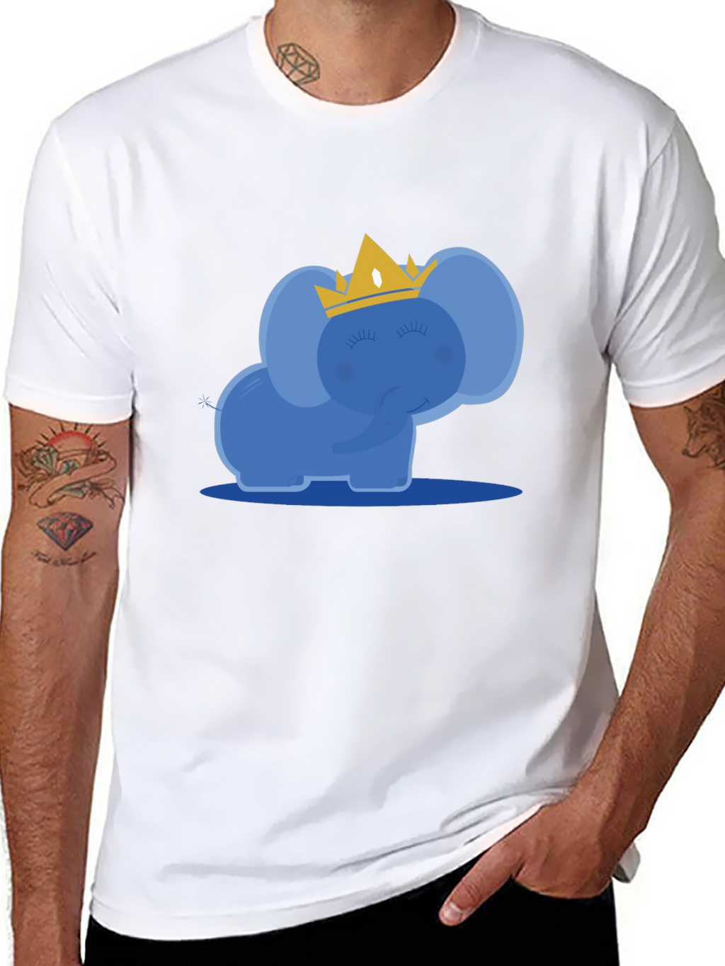 Cute Elephant Crown T-Shirt