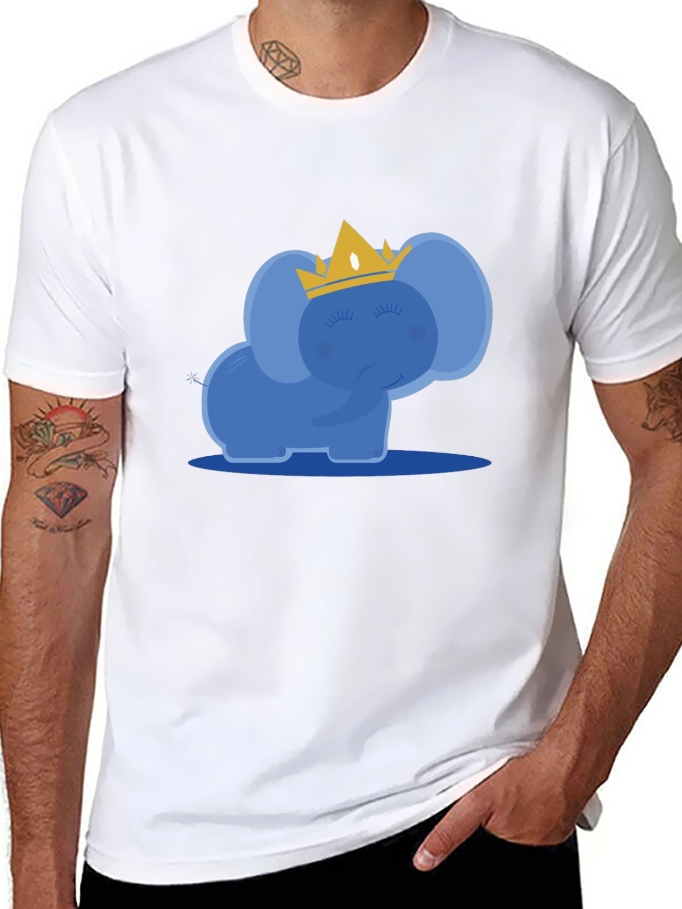 Cute Elephant Crown T-Shirt