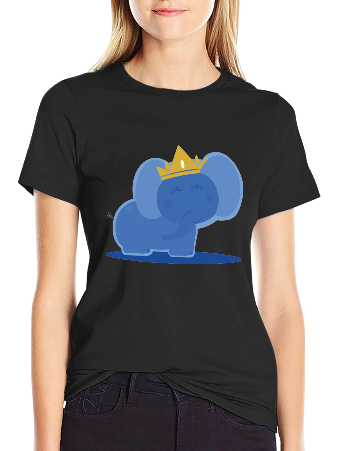 Cute Elephant Crown T-Shirt