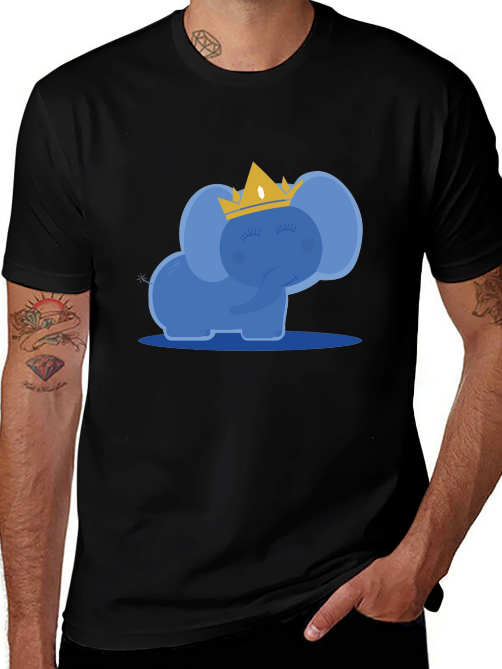 Cute Elephant Crown T-Shirt