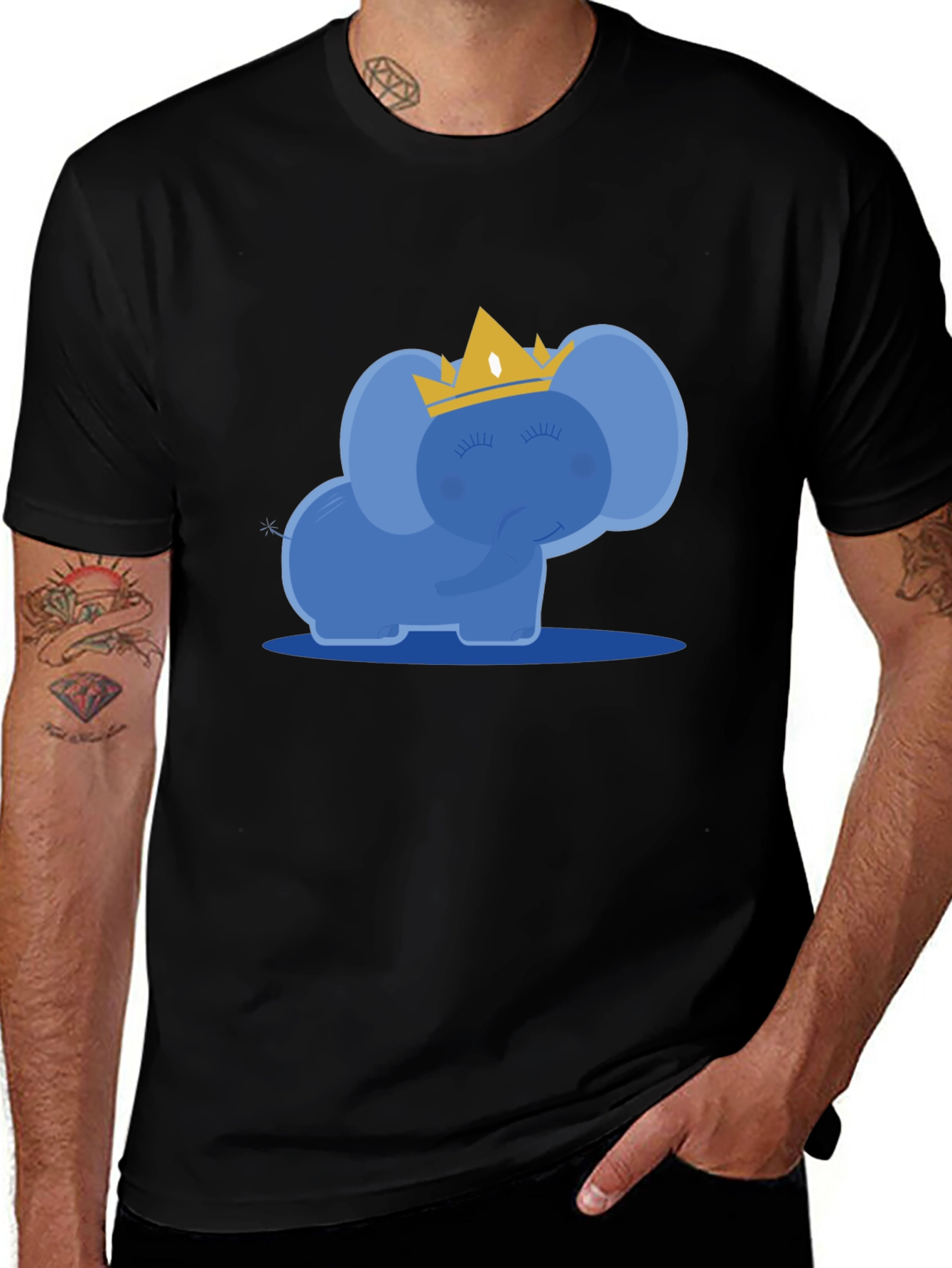 Cute Elephant Crown T-Shirt