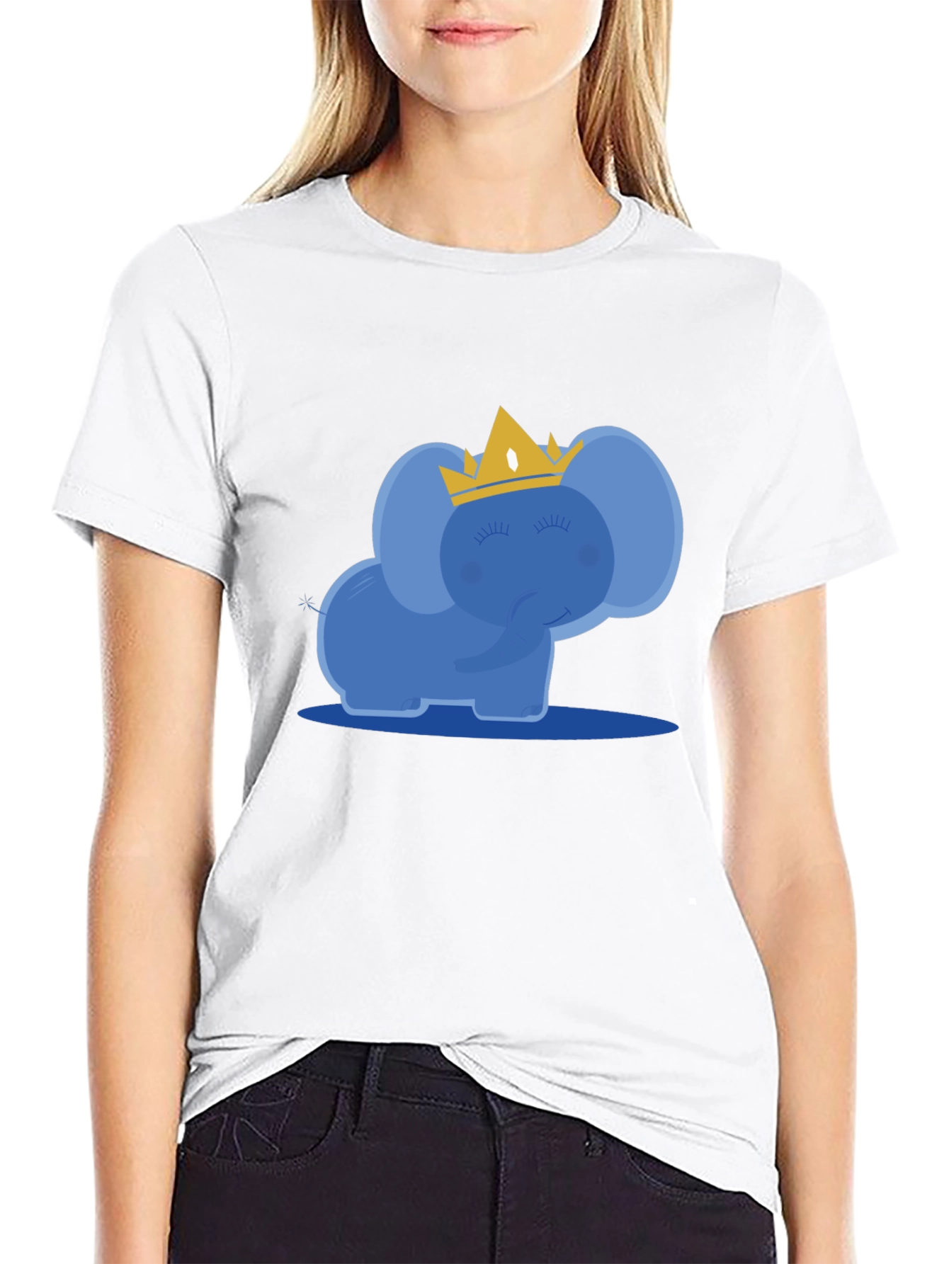 Cute Elephant Crown T-Shirt
