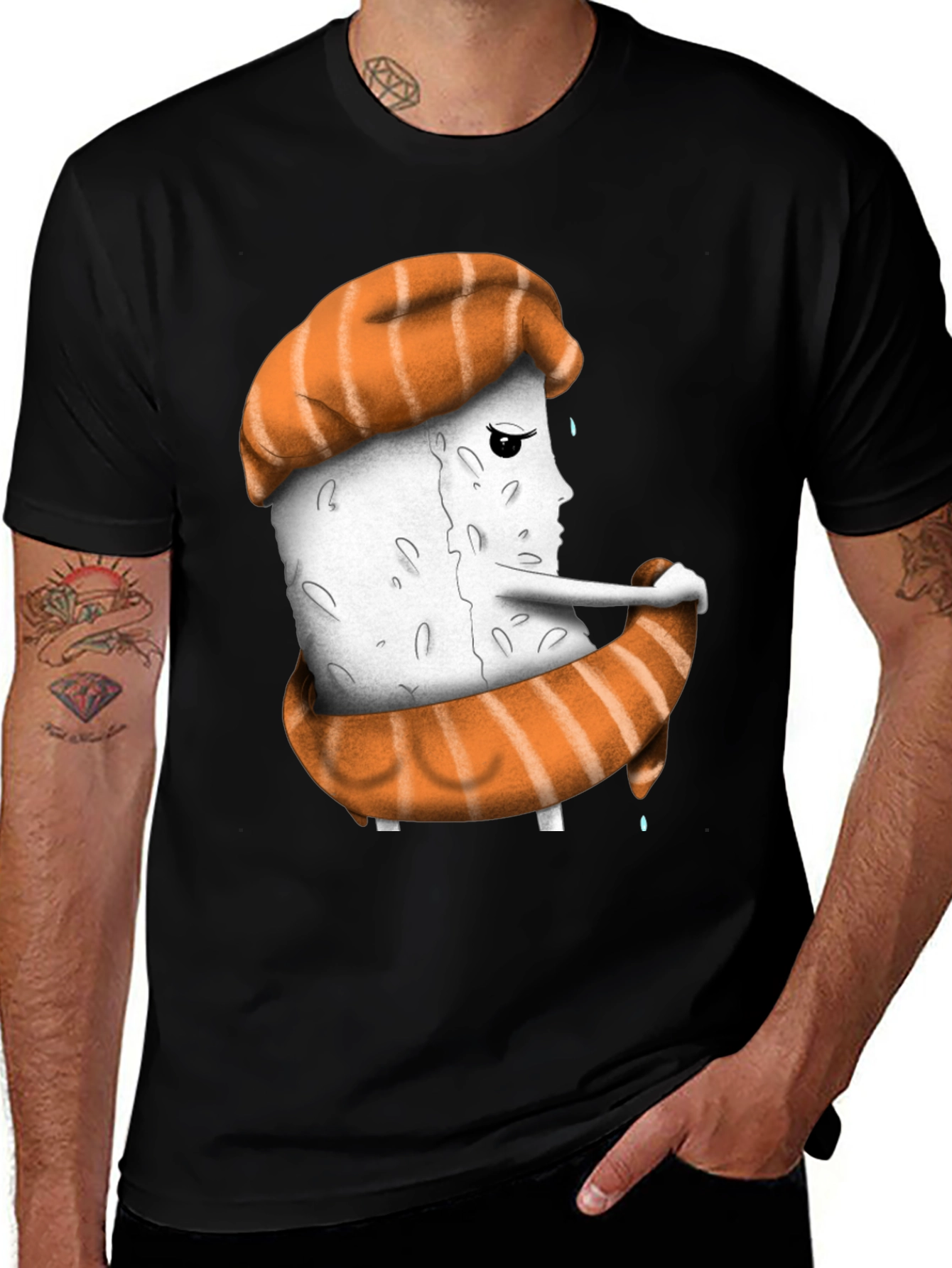 Sushi Sadness T-Shirt - Unique Graphic Tee