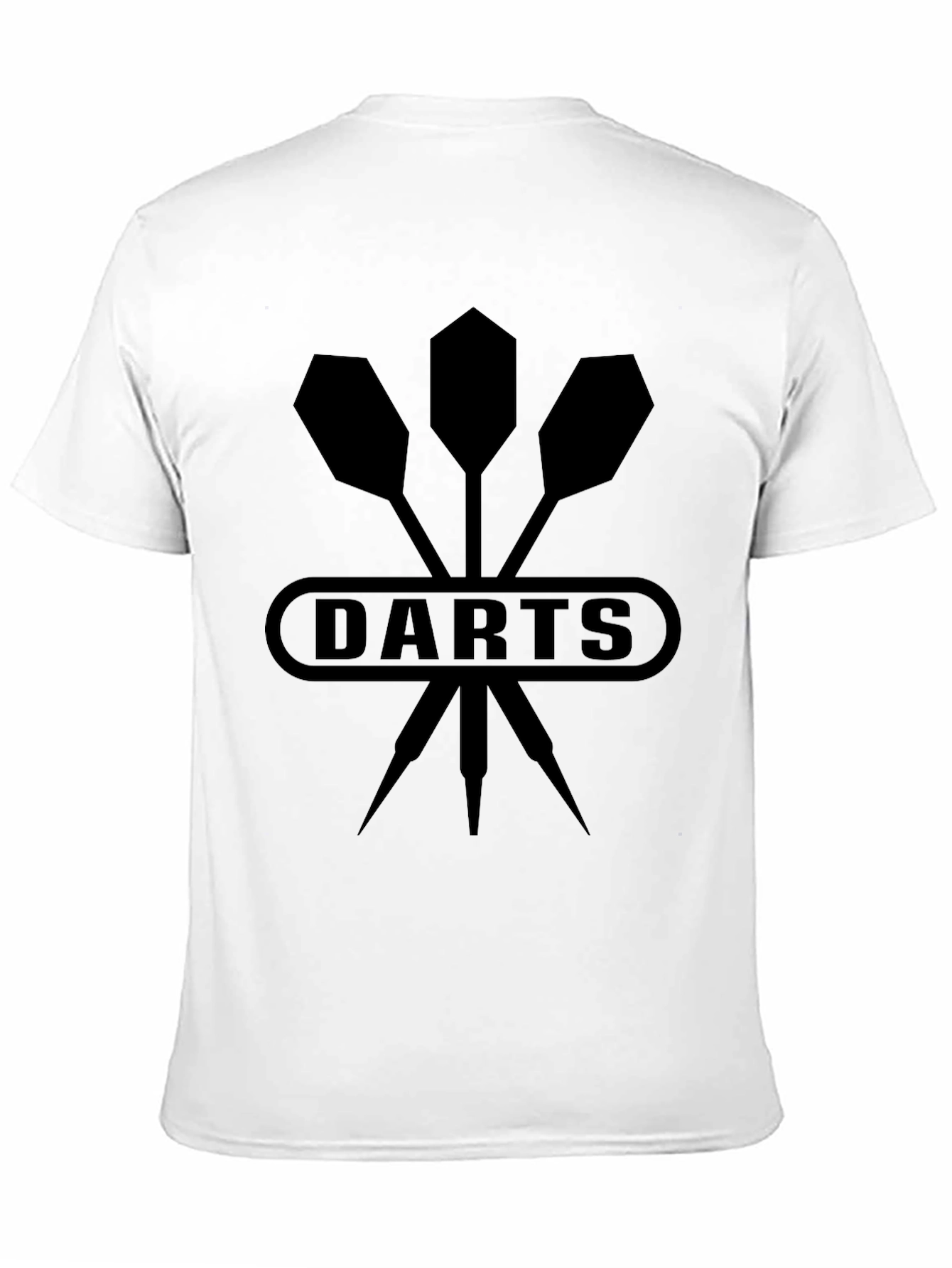 Mens Black Darts Graphic T-Shirt
