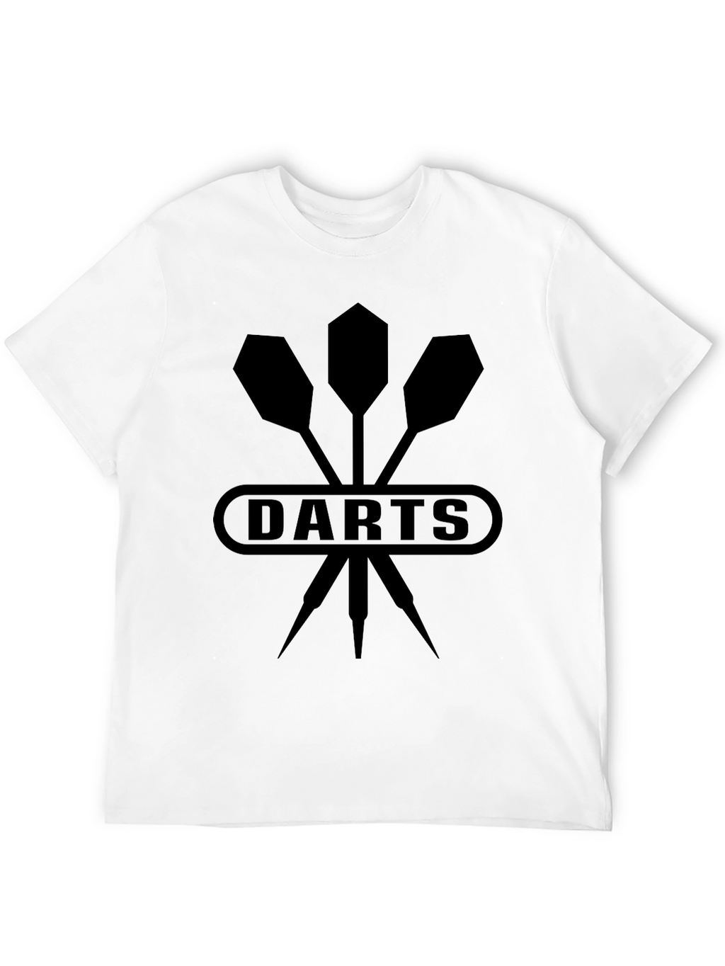 Mens Black Darts Graphic T-Shirt
