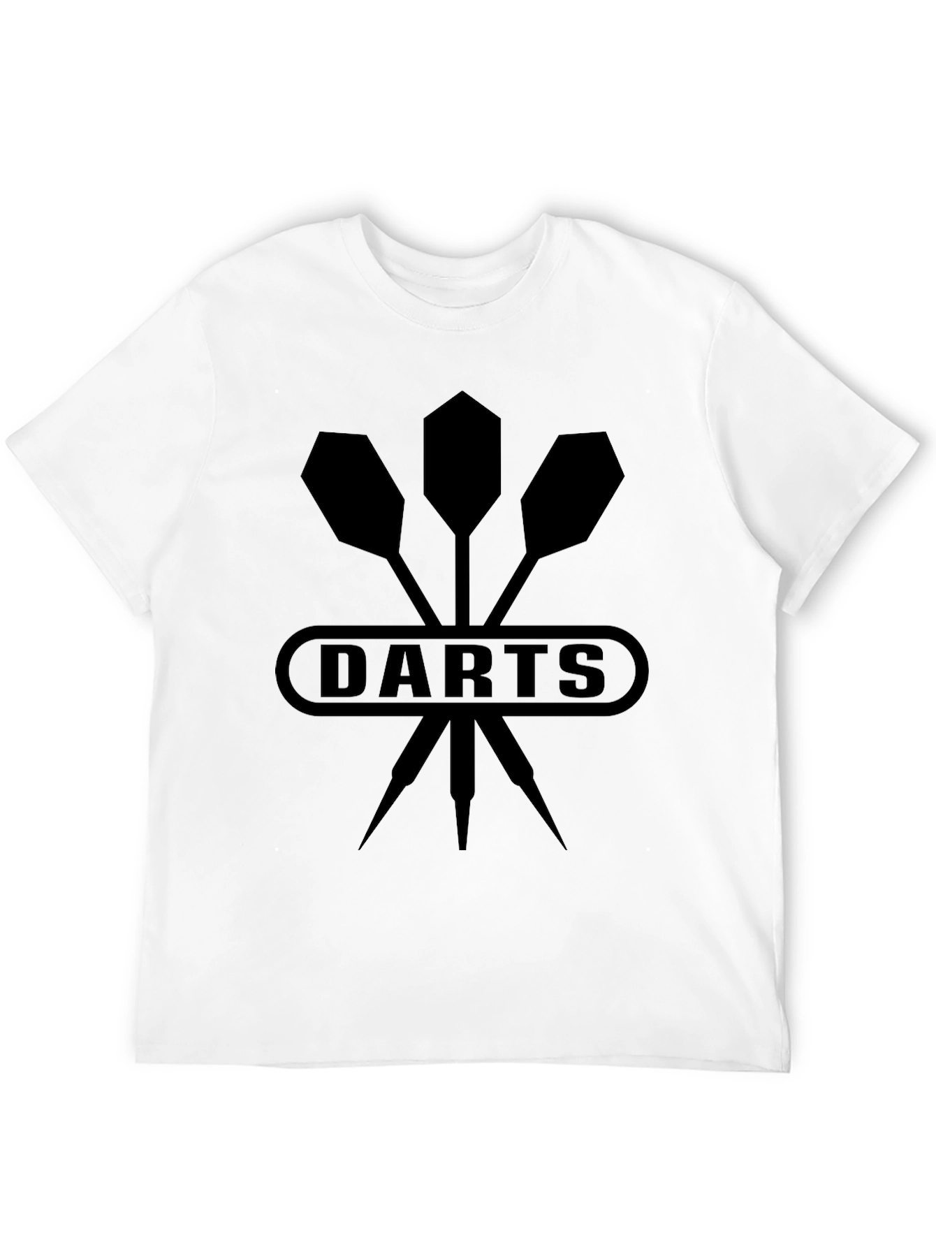 Mens Black Darts Graphic T-Shirt
