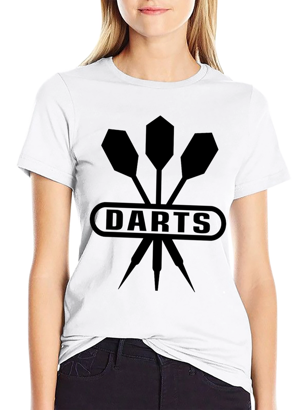 Mens Black Darts Graphic T-Shirt