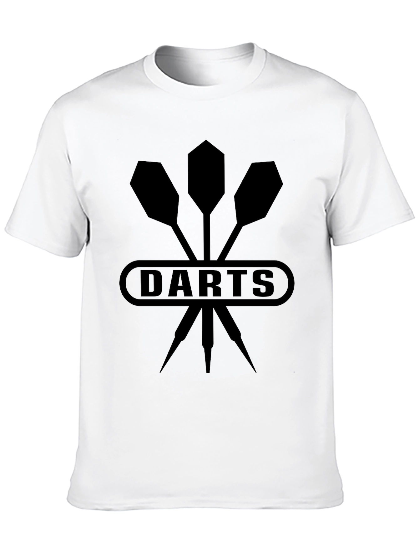 Mens Black Darts Graphic T-Shirt