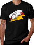 Eagle Crest Graphic Tee - Black Cotton T-Shirt