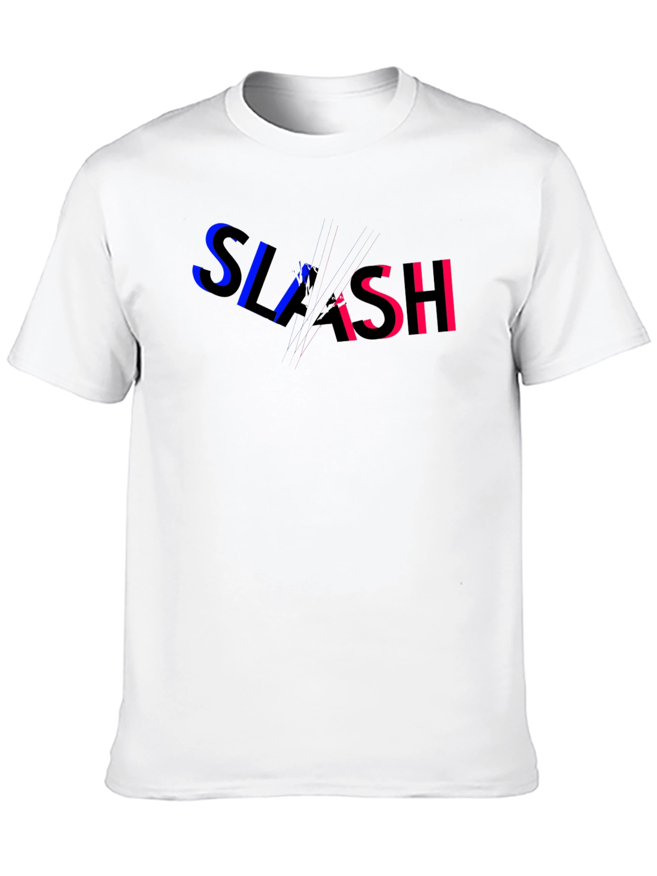 Slash Graphic Print Black T-Shirt