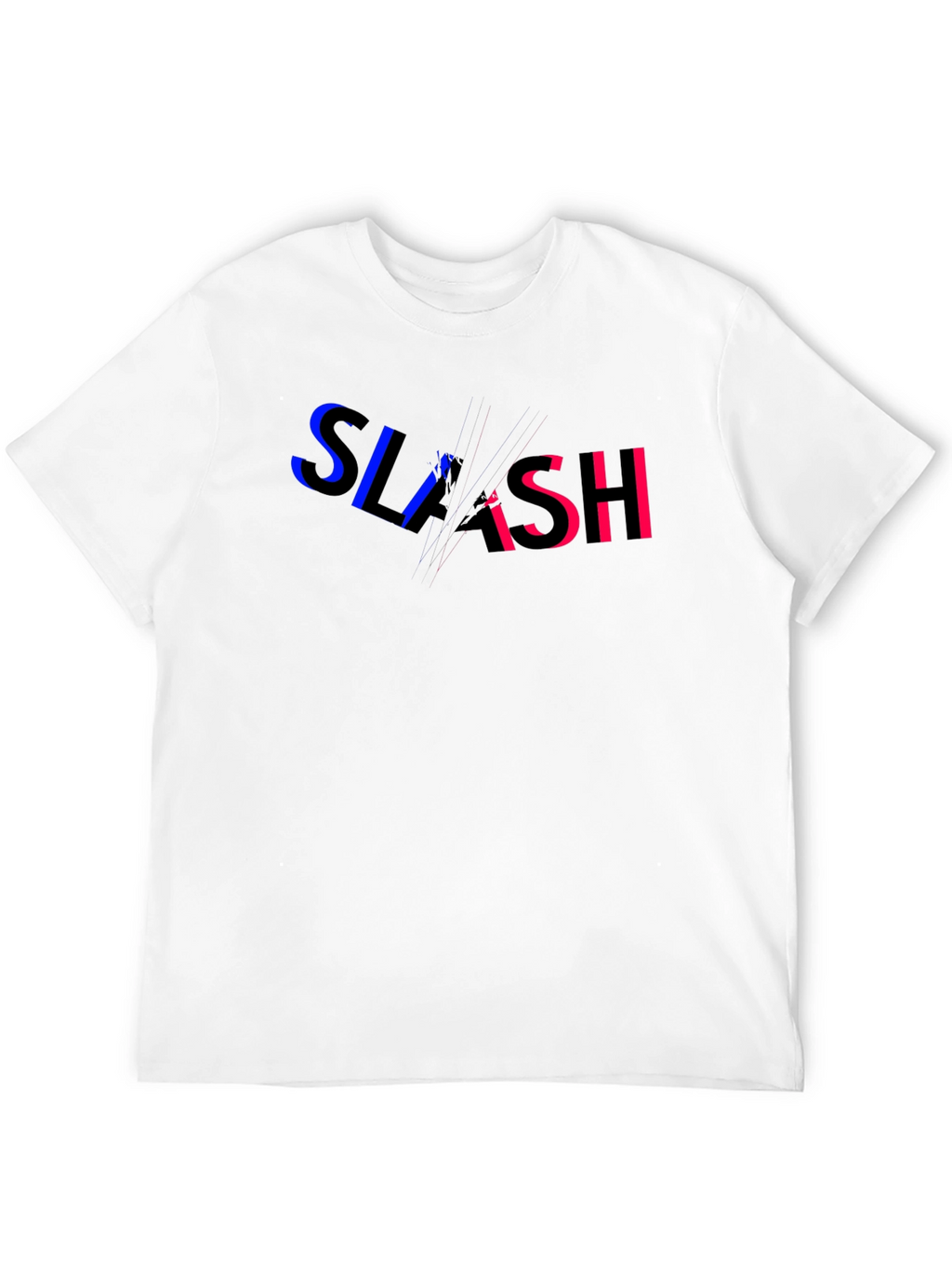 Slash Graphic Print Black T-Shirt
