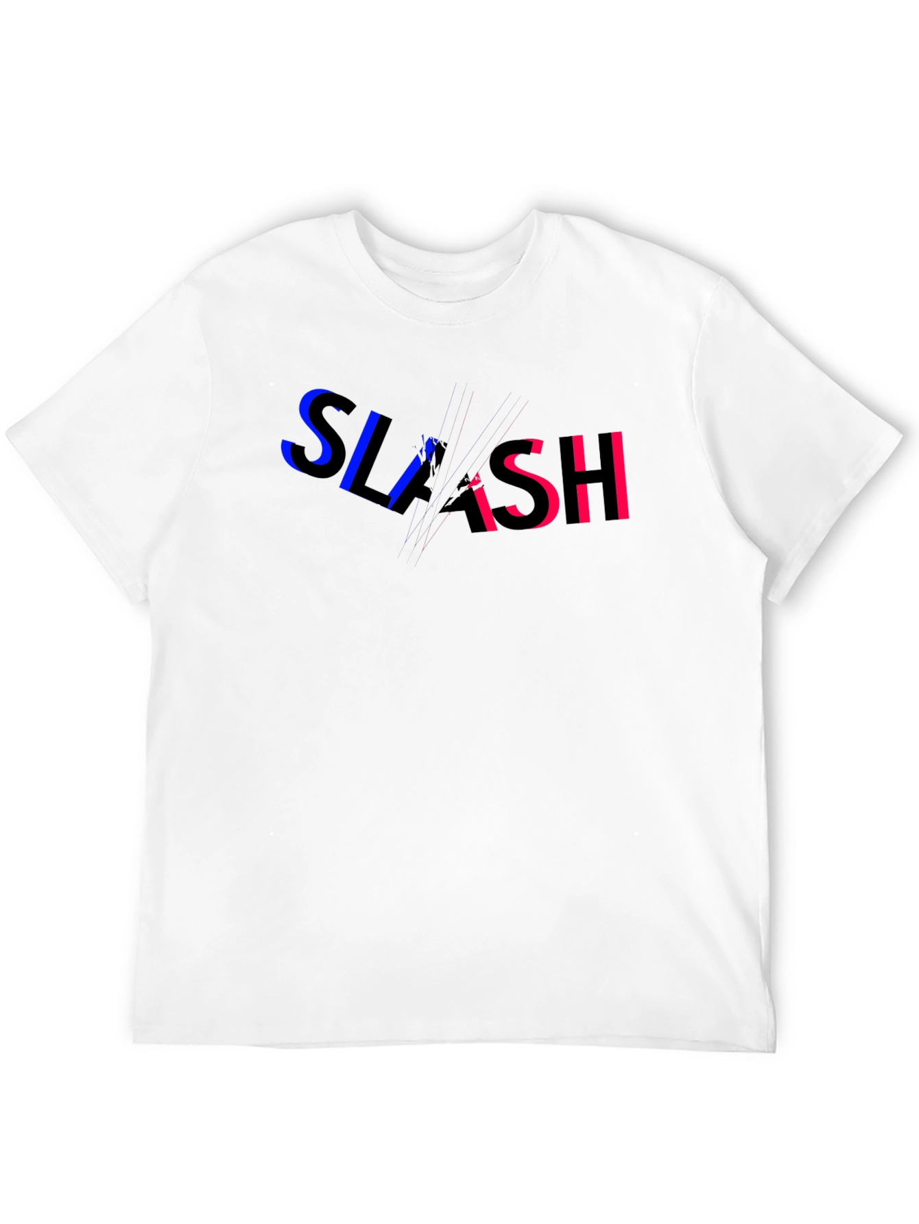 Slash Graphic Print Black T-Shirt
